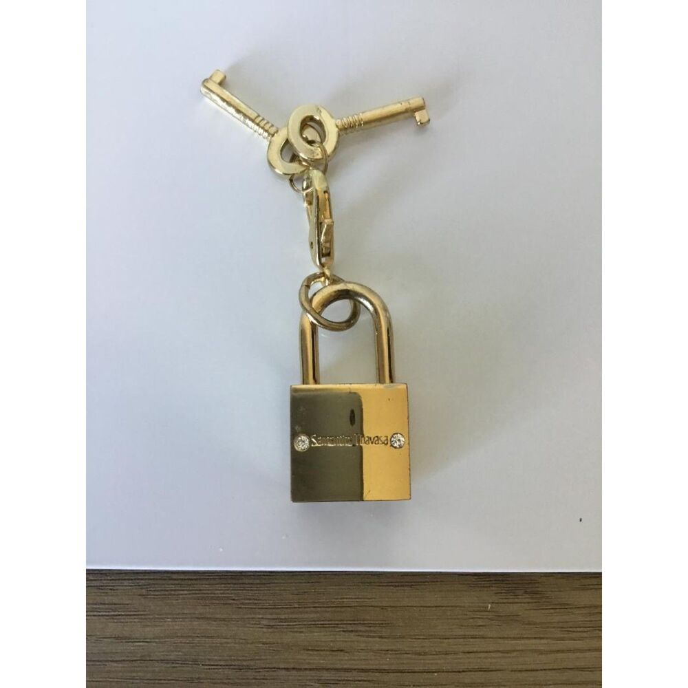 Samantha Thavasa Gold Tone Bag Charm Purse Lock and Key Replacement